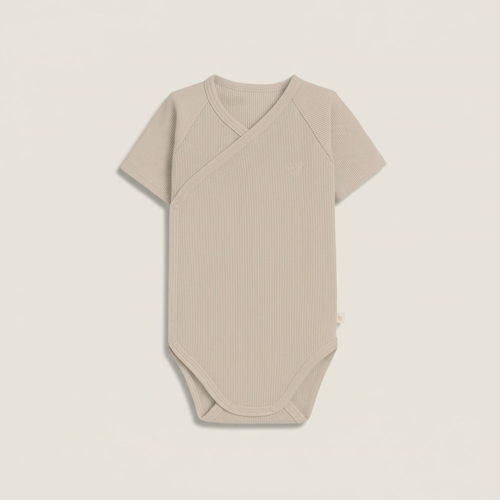 Body kopertowe KR - Light beige - z prążkowanej dzianiny