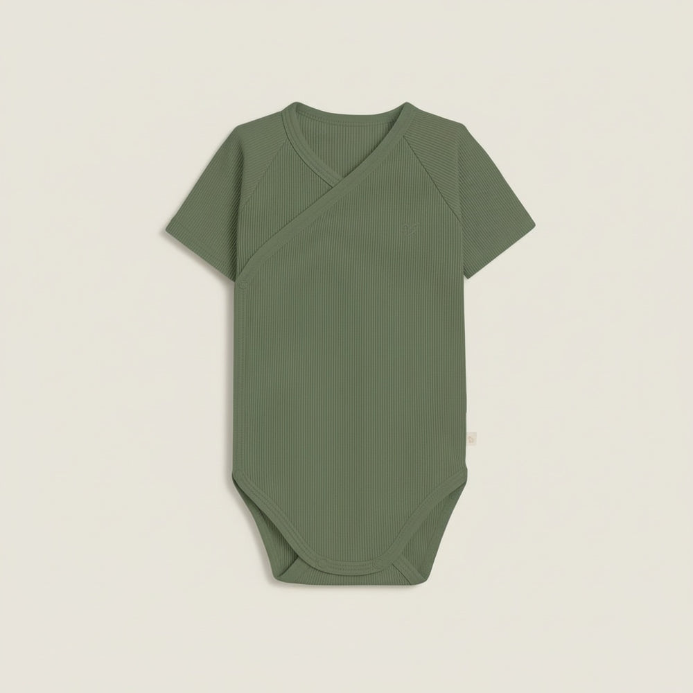 Body kopertowe KR - Green Olive - z prążkowanej dzianiny
