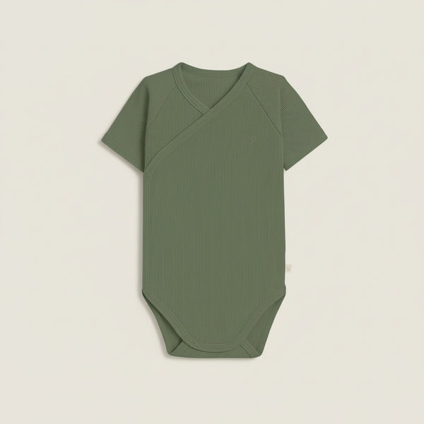 Body kopertowe KR - Green Olive - z prążkowanej dzianiny