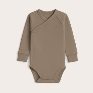 Body kopertowe - Taupe - z prążkowanej dzianiny