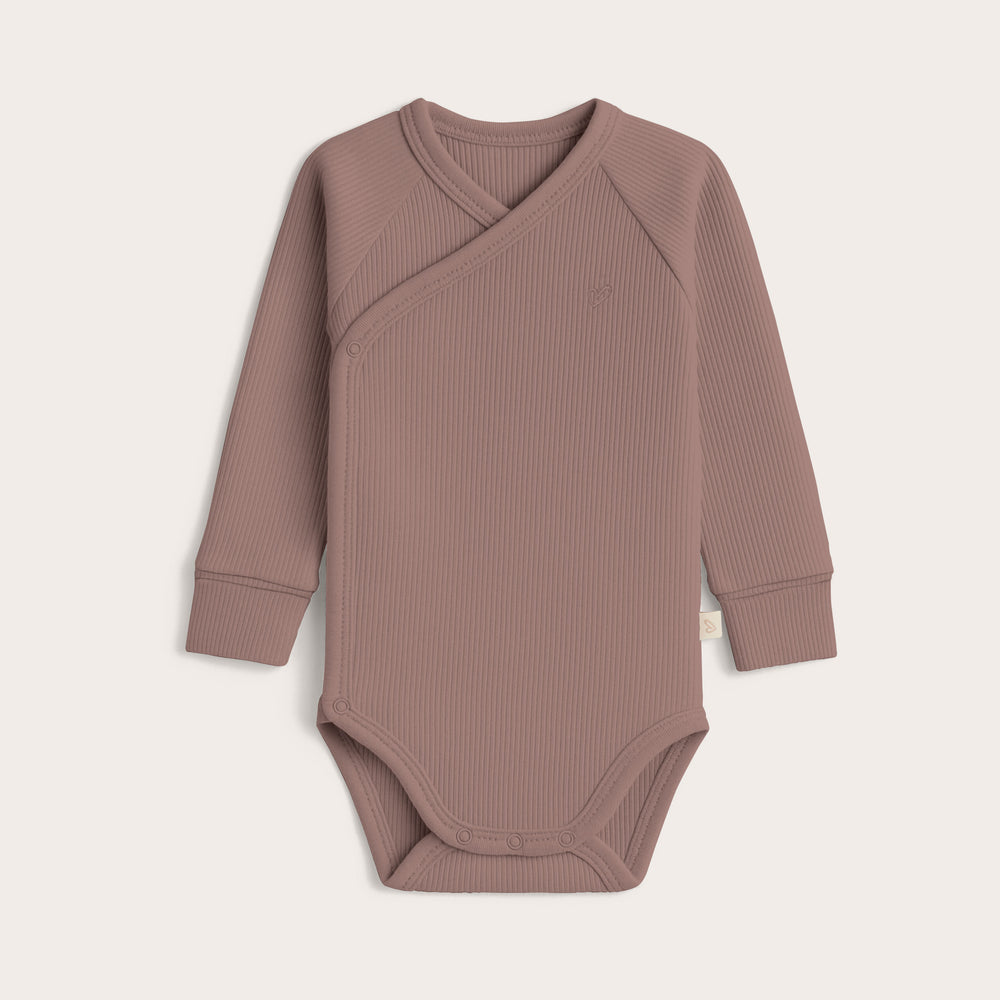 Body kopertowe - Vintage Rose - z prążkowanej dzianiny