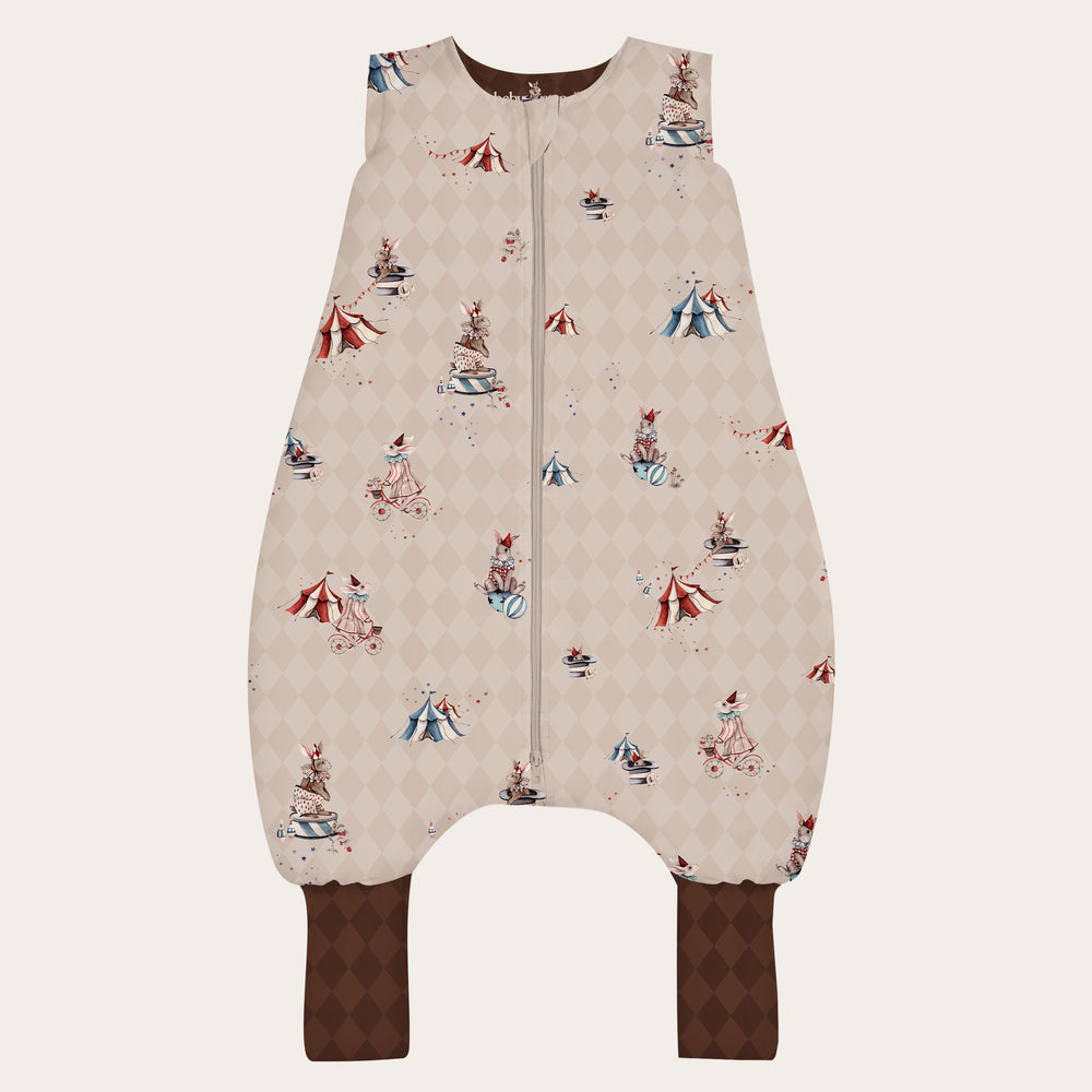 Extra Soft - Dzianinowy & Bambusowy - Śpiworek z nogawkami Bunny Vintage Circus 2.5 TOG