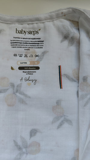 *2 gat. 0,5 TOG Muślinowy śpiworek z nogawkami - Słoneczne cytryny