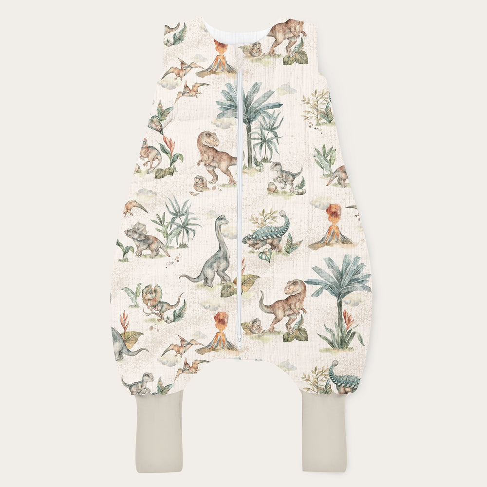 0,5 TOG Muślinowy śpiworek z nogawkami - World of dinosaurs