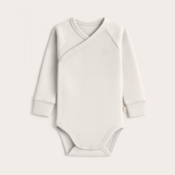 Body kopertowe - Cream - z prążkowanej dzianiny