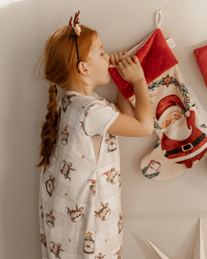 Kolekcja świąteczna - Śpiworek z nogawkami - Brąz