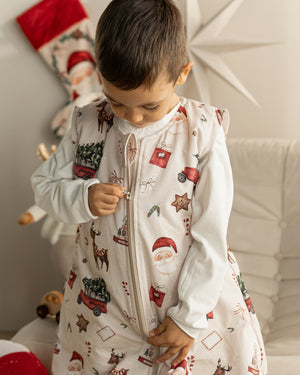 Kolekcja świąteczna - Śpiworek z nogawkami - Brąz