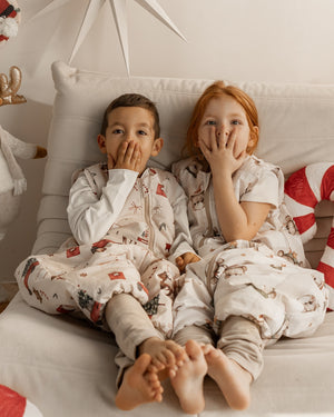 Kolekcja świąteczna - Śpiworek z nogawkami - Beżowy