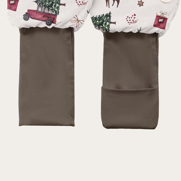 Kolekcja świąteczna - Śpiworek z nogawkami - Brąz
