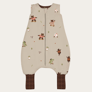 Extra Soft - Dzianinowy & Bambusowy - Śpiworek z nogawkami Boho Niedźwiedzie 2.5 TOG