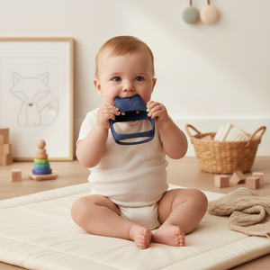 Gryzak silikonowy Lisek - Granatowy