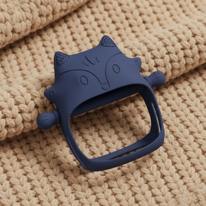 Gryzak silikonowy Lisek - Granatowy