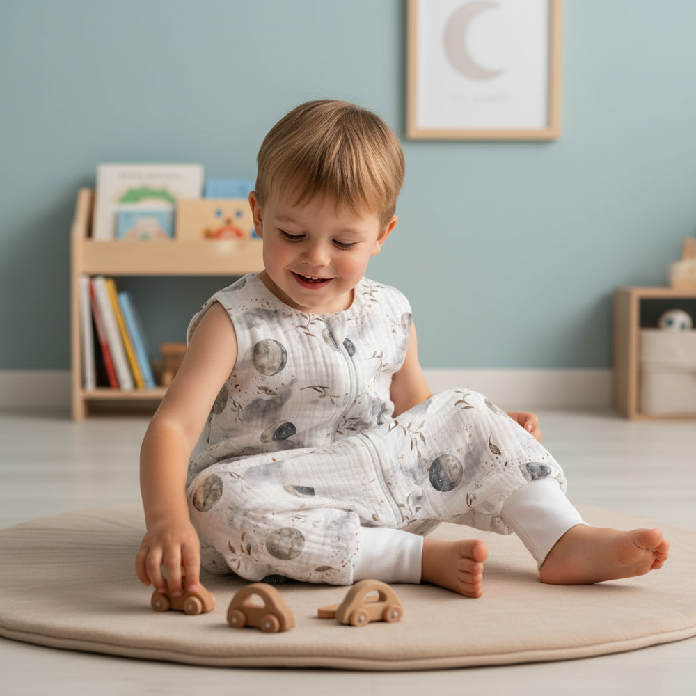 0,5 TOG Muślinowy śpiworek z nogawkami - Moonlight