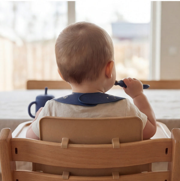 Śliniaczek silikonowy - Granatowy