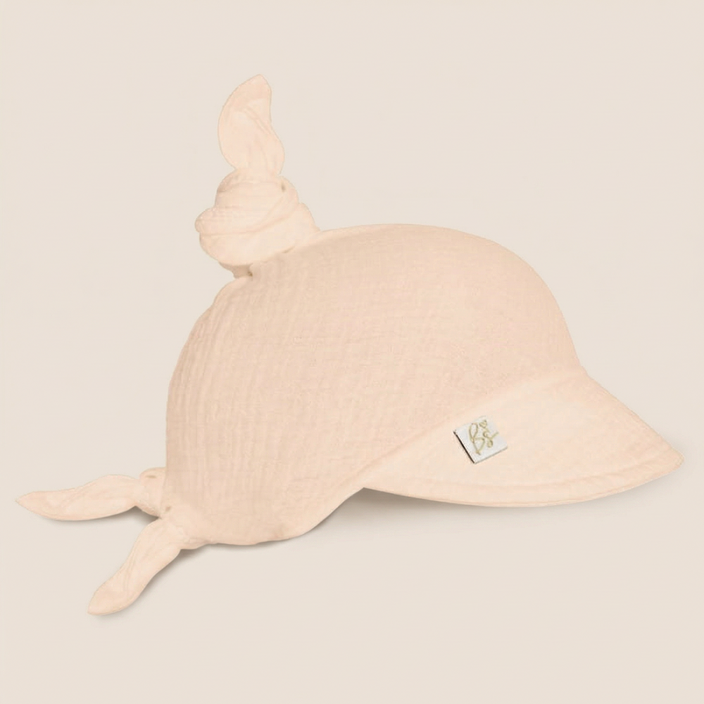 Muślinowa chusteczka na głowę - Peach pastel