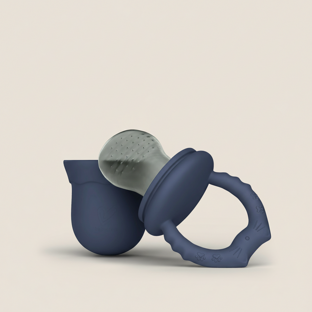 Gryzak do podawania jedzenia 2w1 - Granatowy