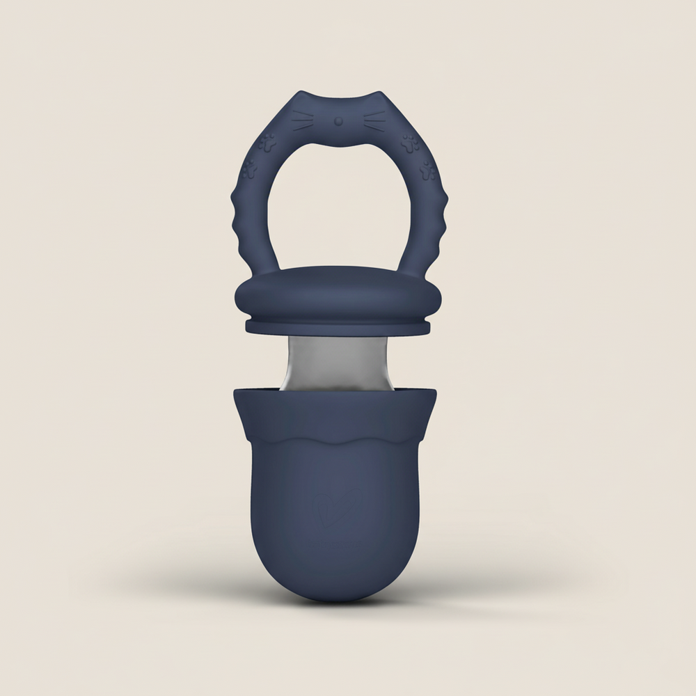 Gryzak do podawania jedzenia 2w1 - Granatowy