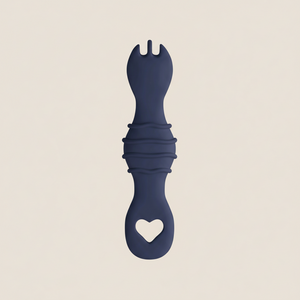 Silikonowy łyżko-widelec - Granatowy