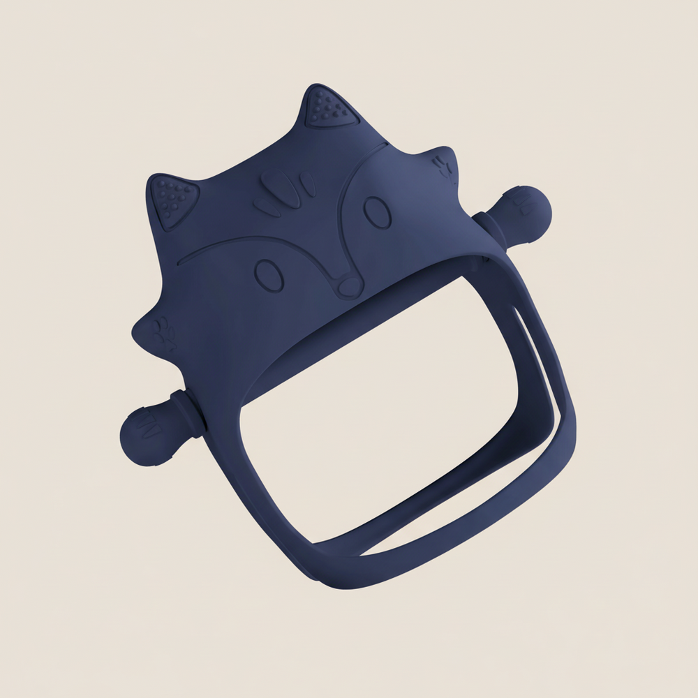 Gryzak silikonowy Lisek - Granatowy