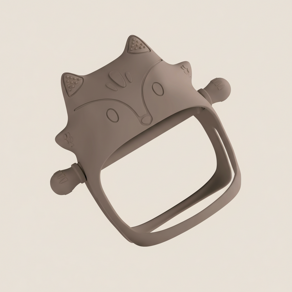 Gryzak silikonowy Lisek - Pastelowy róż