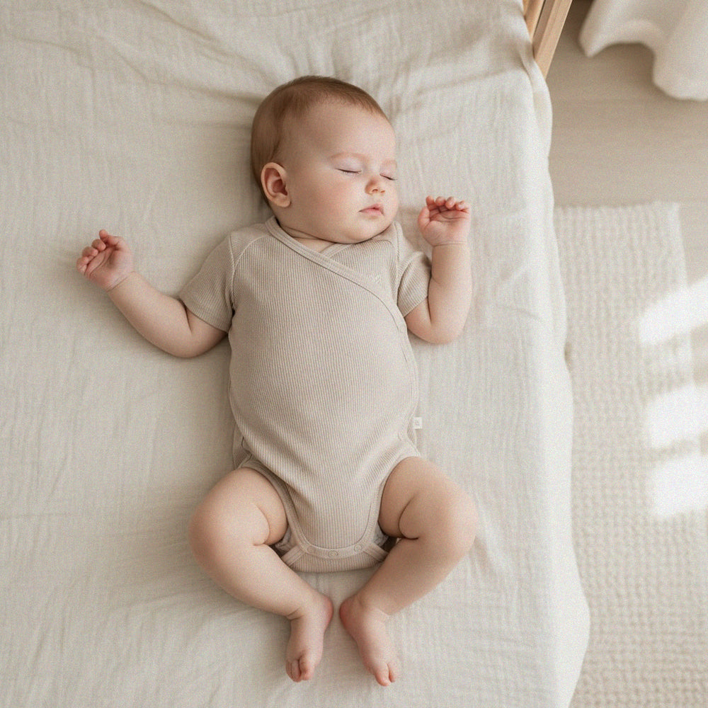 Body kopertowe KR - Light beige - z prążkowanej dzianiny