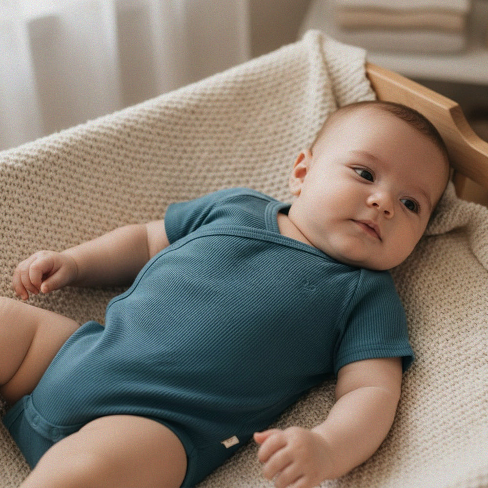 Body kopertowe KR - Royal Blue - z prążkowanej dzianiny