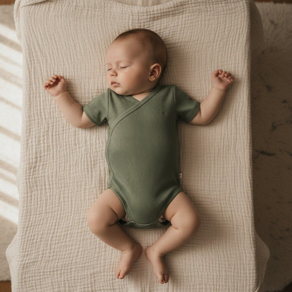 Body kopertowe KR - Green Olive - z prążkowanej dzianiny