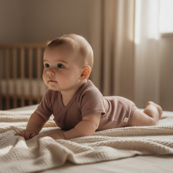 Body kopertowe KR - Vintage Rose - z prążkowanej dzianiny