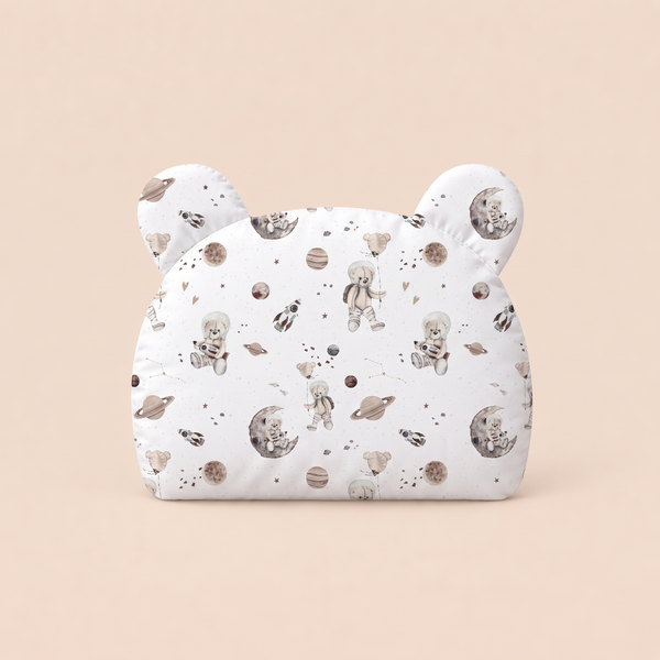 Bawełniana poduszka - Space teddy white
