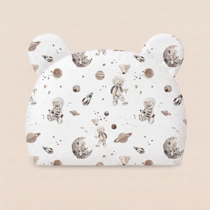 Bawełniana poduszka - Space teddy white
