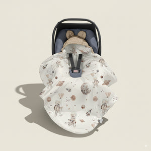 Space teddy light - kocyk do fotelika