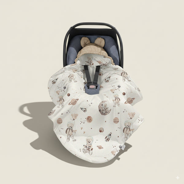 Space teddy light - kocyk do fotelika